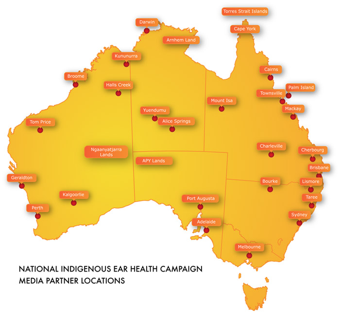 National Indigenous Ear Health Campaign media partners, Australia